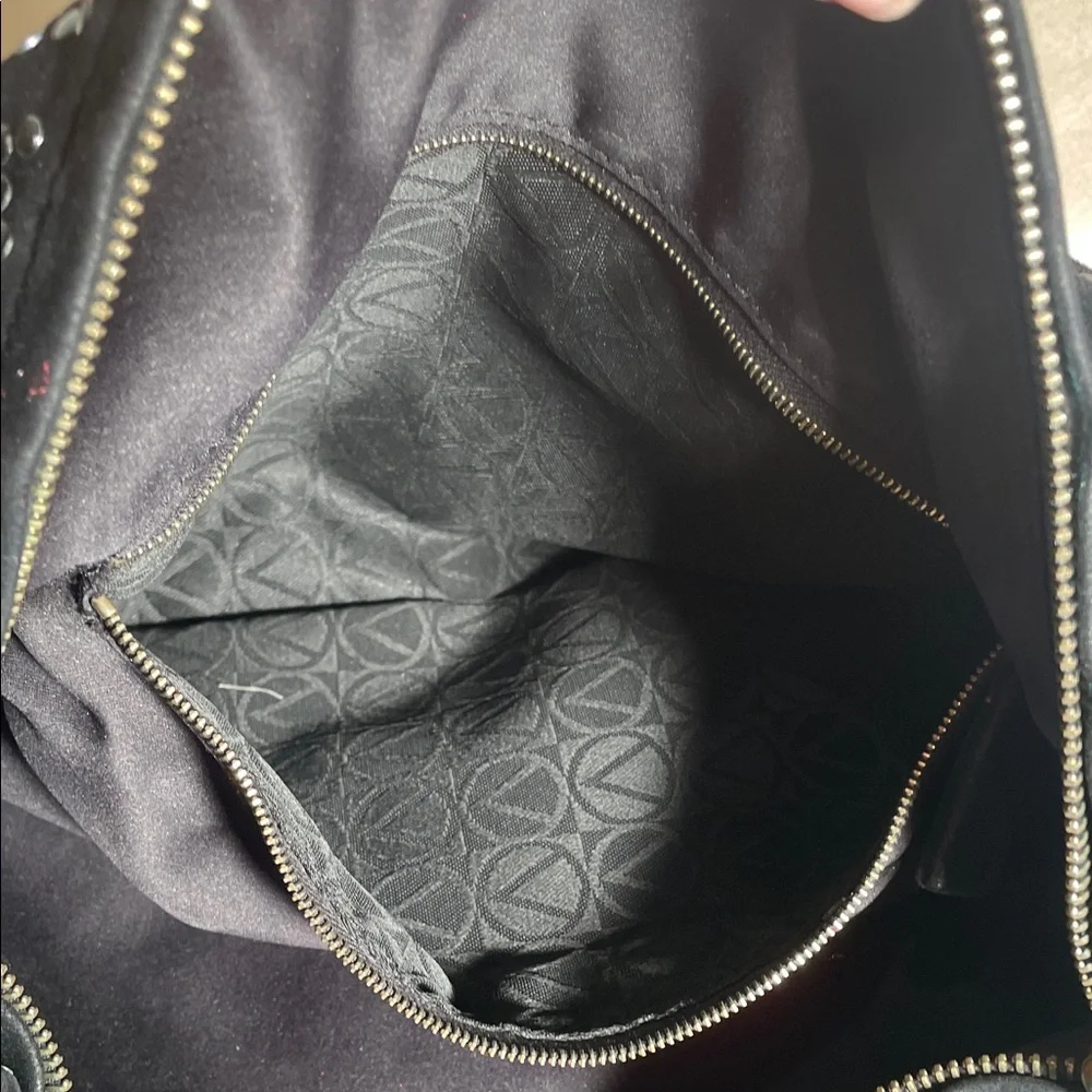 Valentino Garavani black suede with studs Elegant Hobo Bag